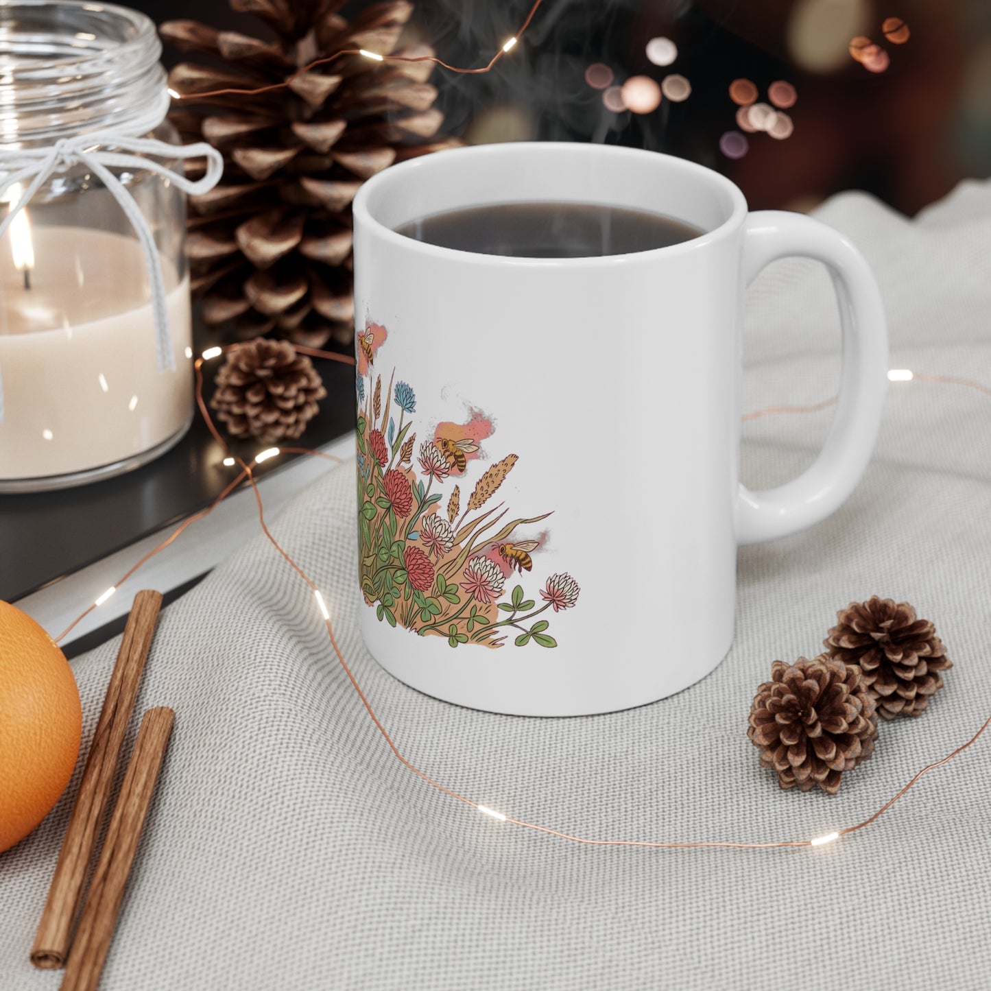 Sunflower & Coneflower Bee Meadow - Mug 11oz