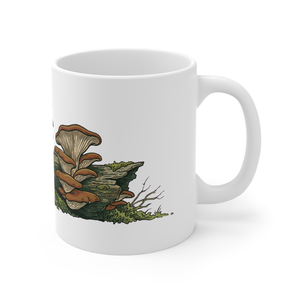 Oyster Mushroom Log Forage - Mug 11oz