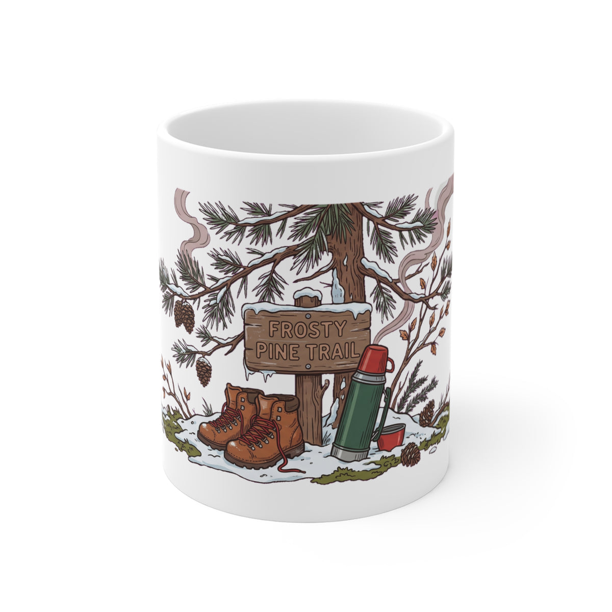 Original hand-drawn designs inspired by nature and the outdoors, from Evergreen Tees. The Cozy Cabin 04 design, made to order by Evergreen Tees.