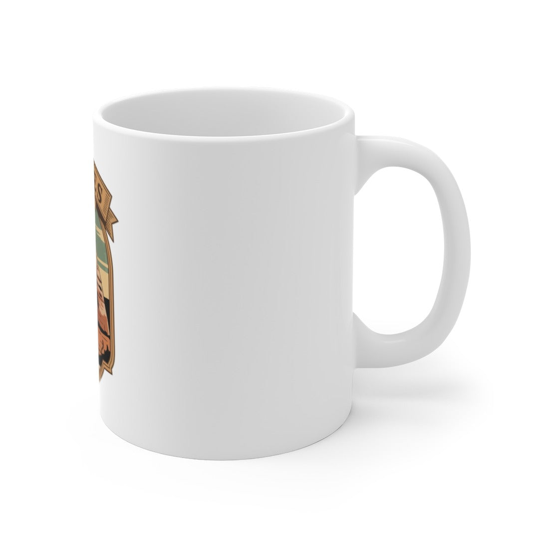 Details 11oz white ceramic with a comfortable C-handle Vivid, fade-resistant print that holds up wash after wash Dishwasher and microwave safe A thoughtful,…