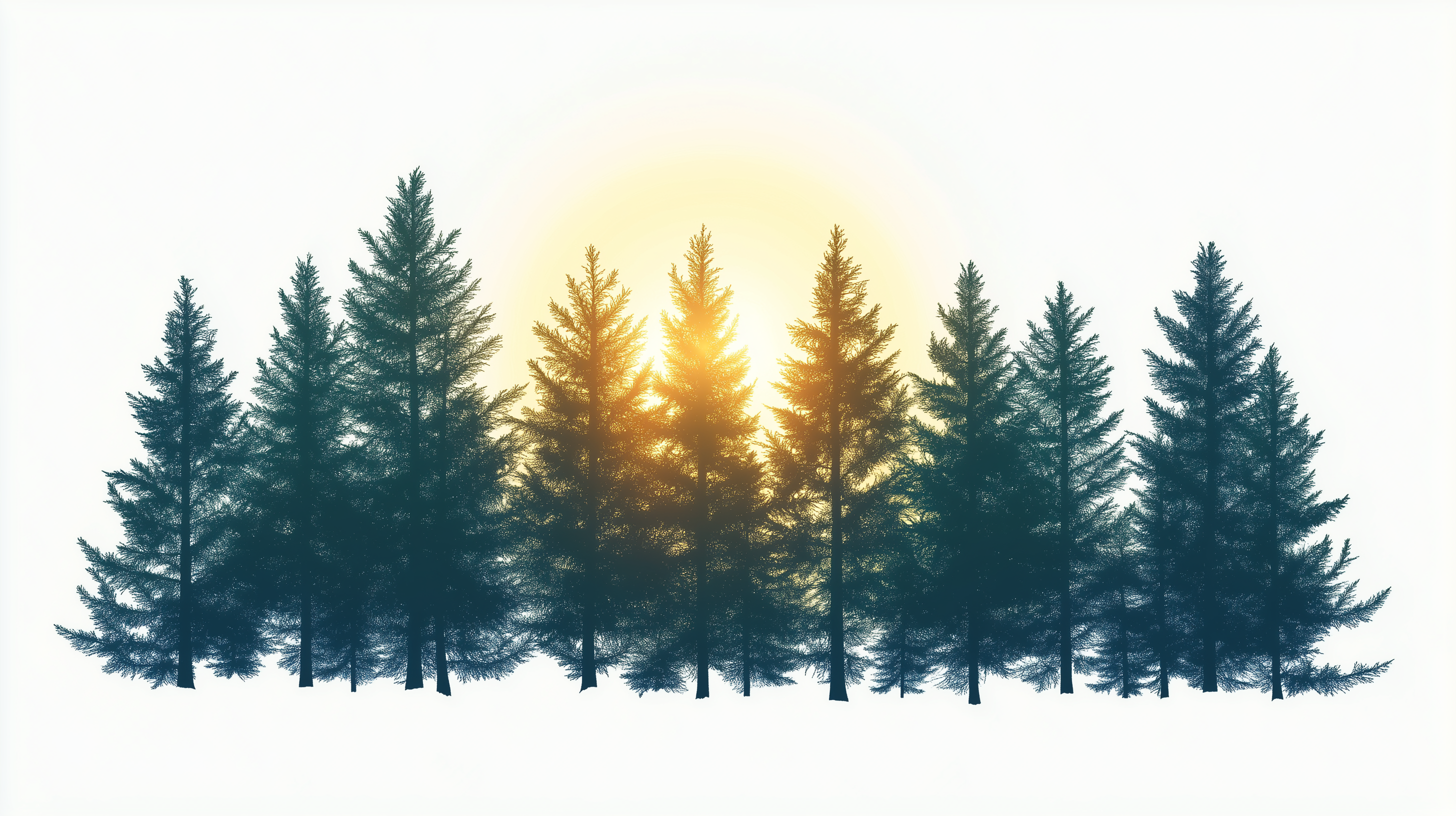 Forest sunrise background for nature graphic t-shirts and outdoor adventure apparel